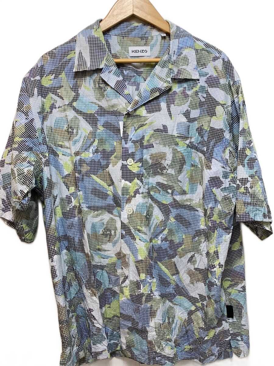 【中古】KENZO◆/L/人絹/マルチ色合い/総柄/FB65CH1409S1【メンズウェア】