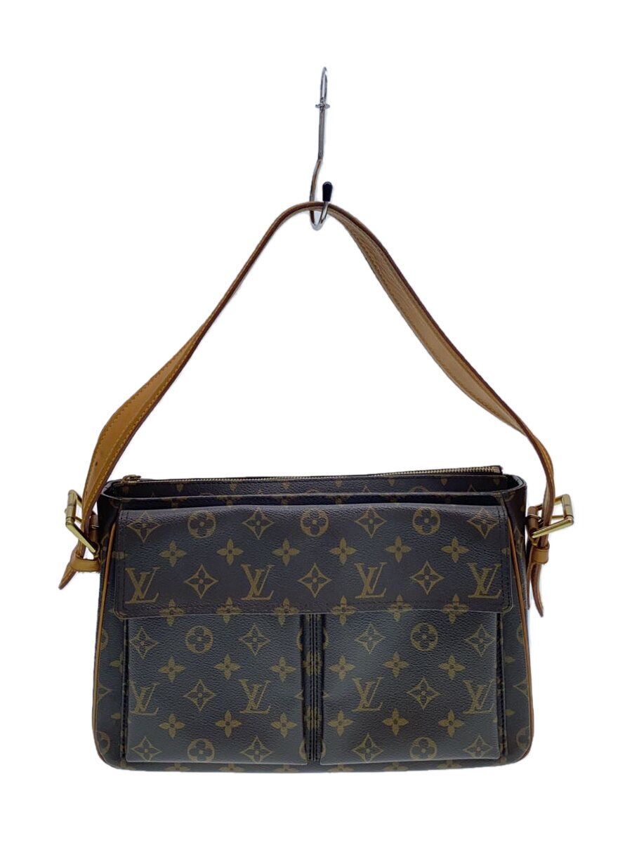 【中古】LOUIS VUITTON◆ヴィバシテGM_モノグラム・帆布_BRW/PVC/BRW//【御徒面子】