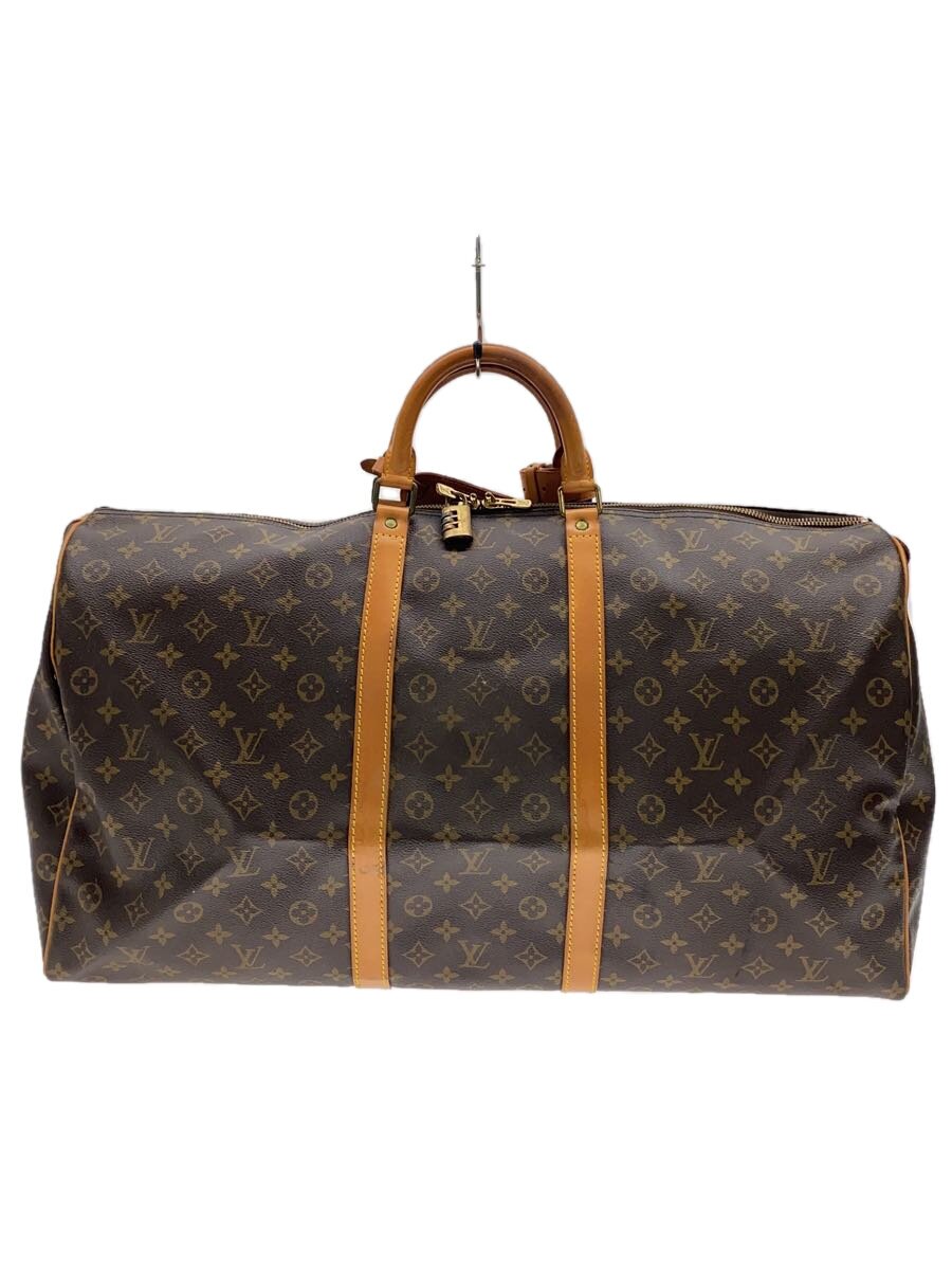 【中古】LOUIS VUITTON◆キーポル55_モノグラム・帆布_BRW/PVC/BRW【御徒面子】