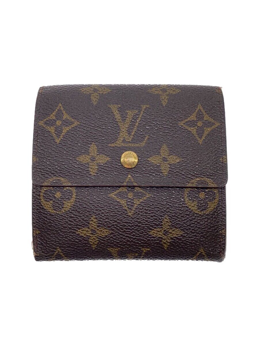 【中古】LOUIS VUITTON◆ポルト・モネ・ビエ・カルト・クレディ_モノグラム・キャンバス_BRW/PVC/BRW/総柄/レディース【服飾雑貨他】