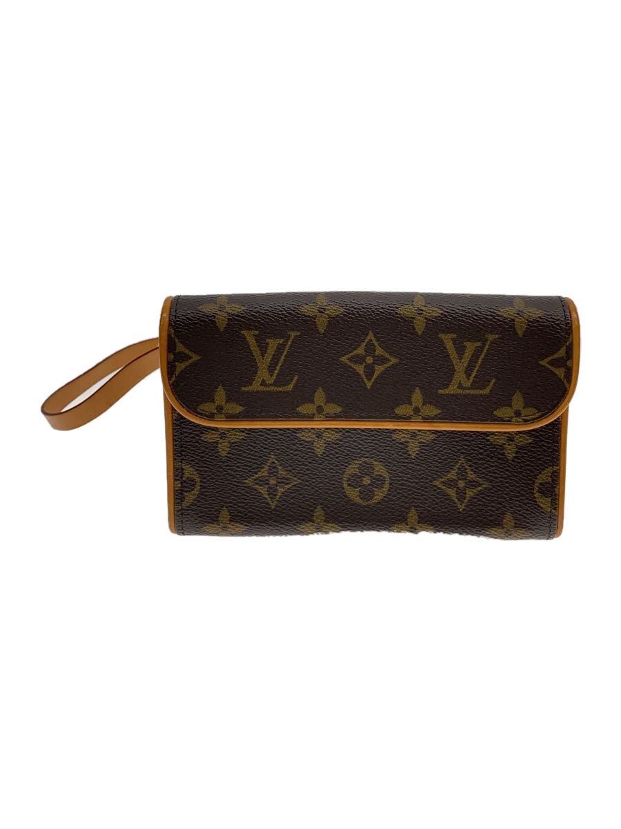 【中古】LOUIS VUITTON◆ポシェット・フロランティーヌ_モノグラム・帆布_BRW/PVC/BRW【御徒面子】