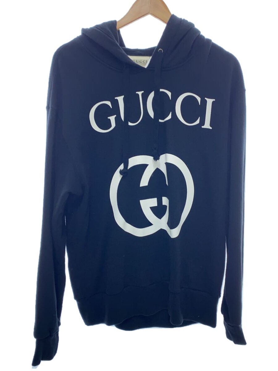 【中古】GUCCI◆パーカー/M/綿織物/BLK/475374【メンズウェア】