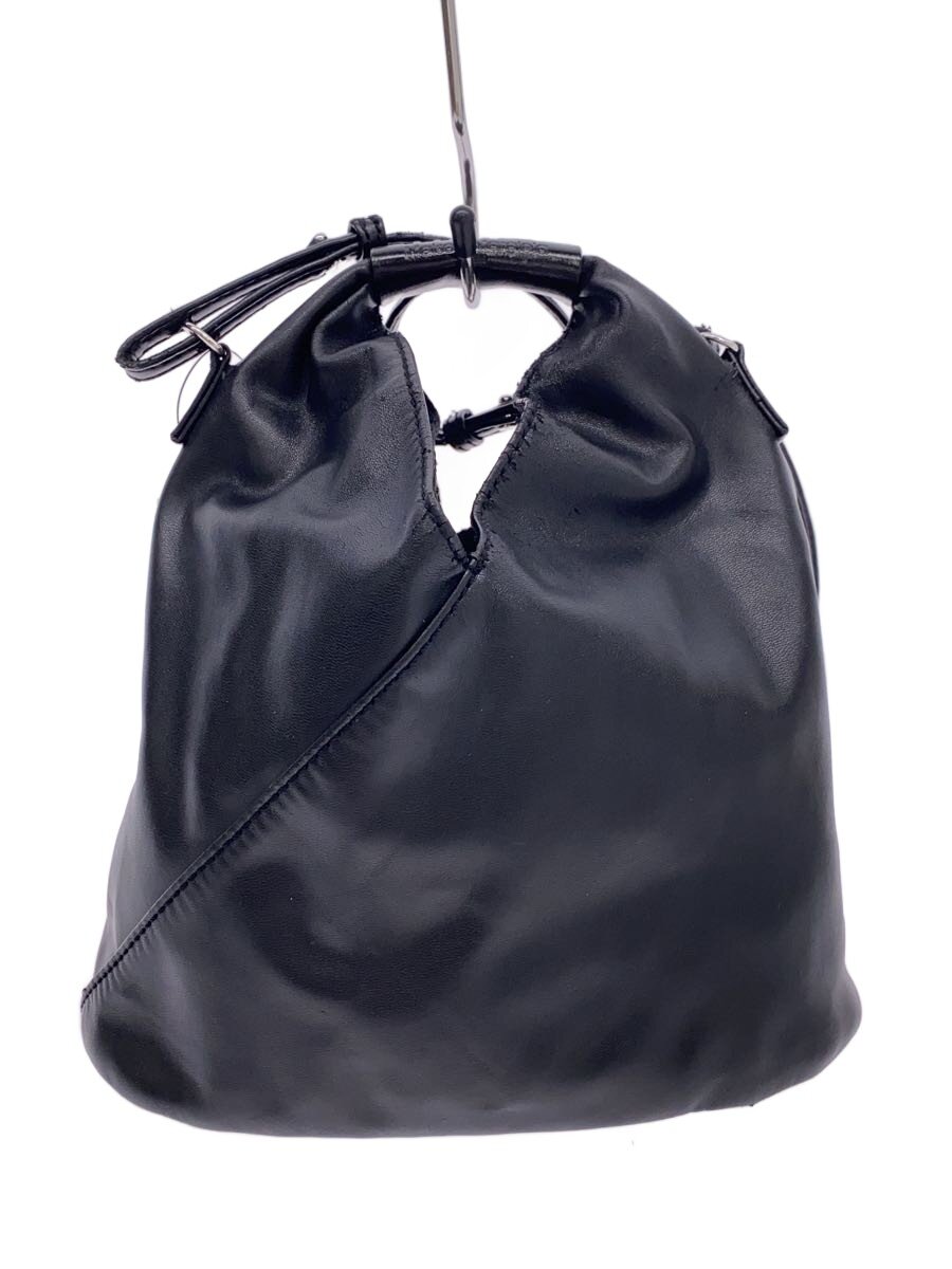 【中古】MM6◆ハンドバック/なめし革/BLK/S41WD0040//【御徒面子】