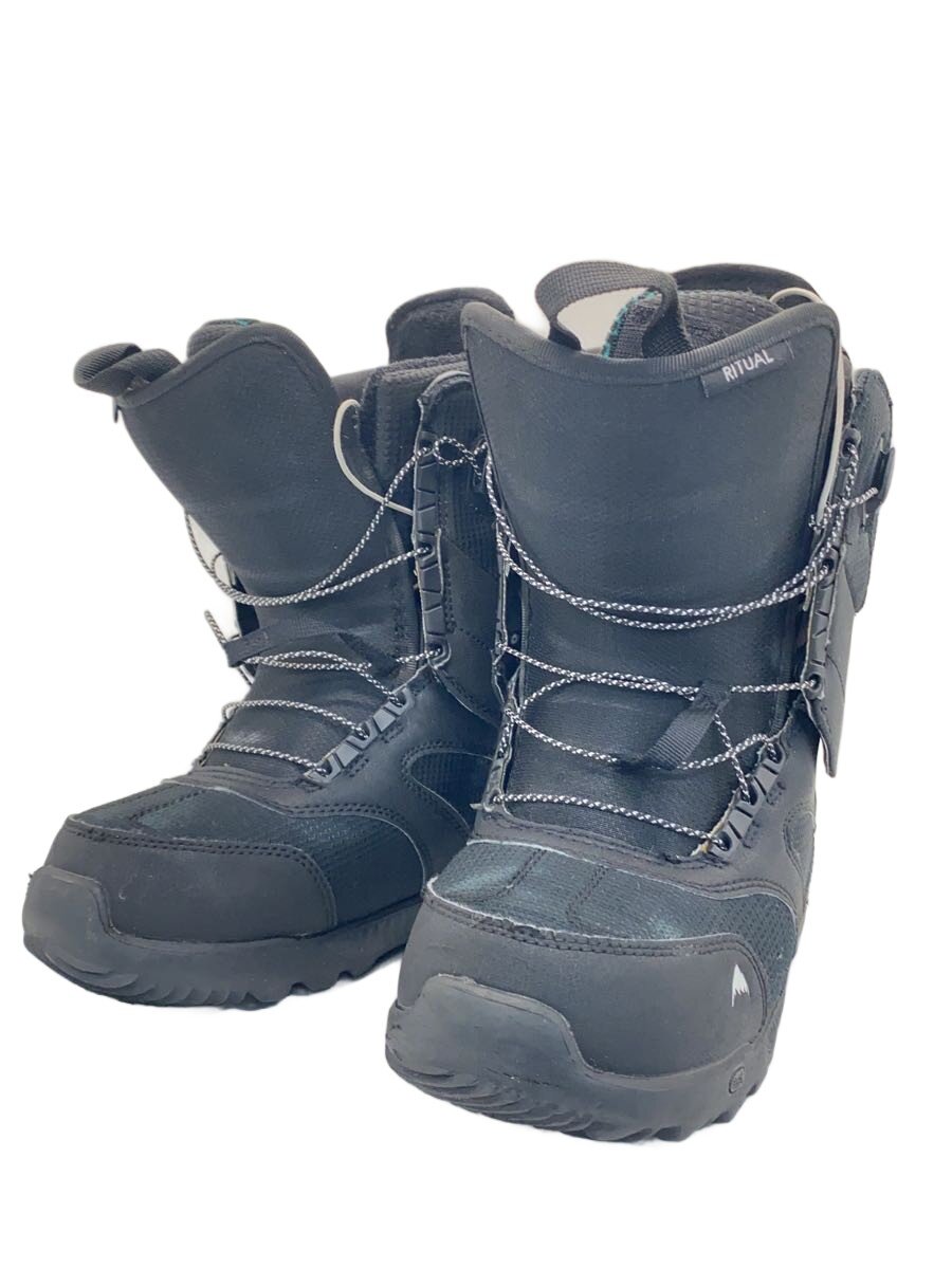 【中古】BURTON◆スノーボードブーツ/23糎/クイックレーシング/BLK//【運動競技】