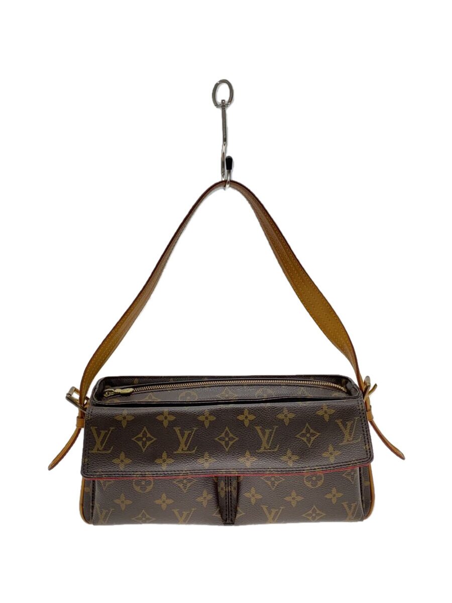 【中古】LOUIS VUITTON◆ヴィバシテMM_モノグラム・帆布_BRW/PVC/BRW【御徒面子】