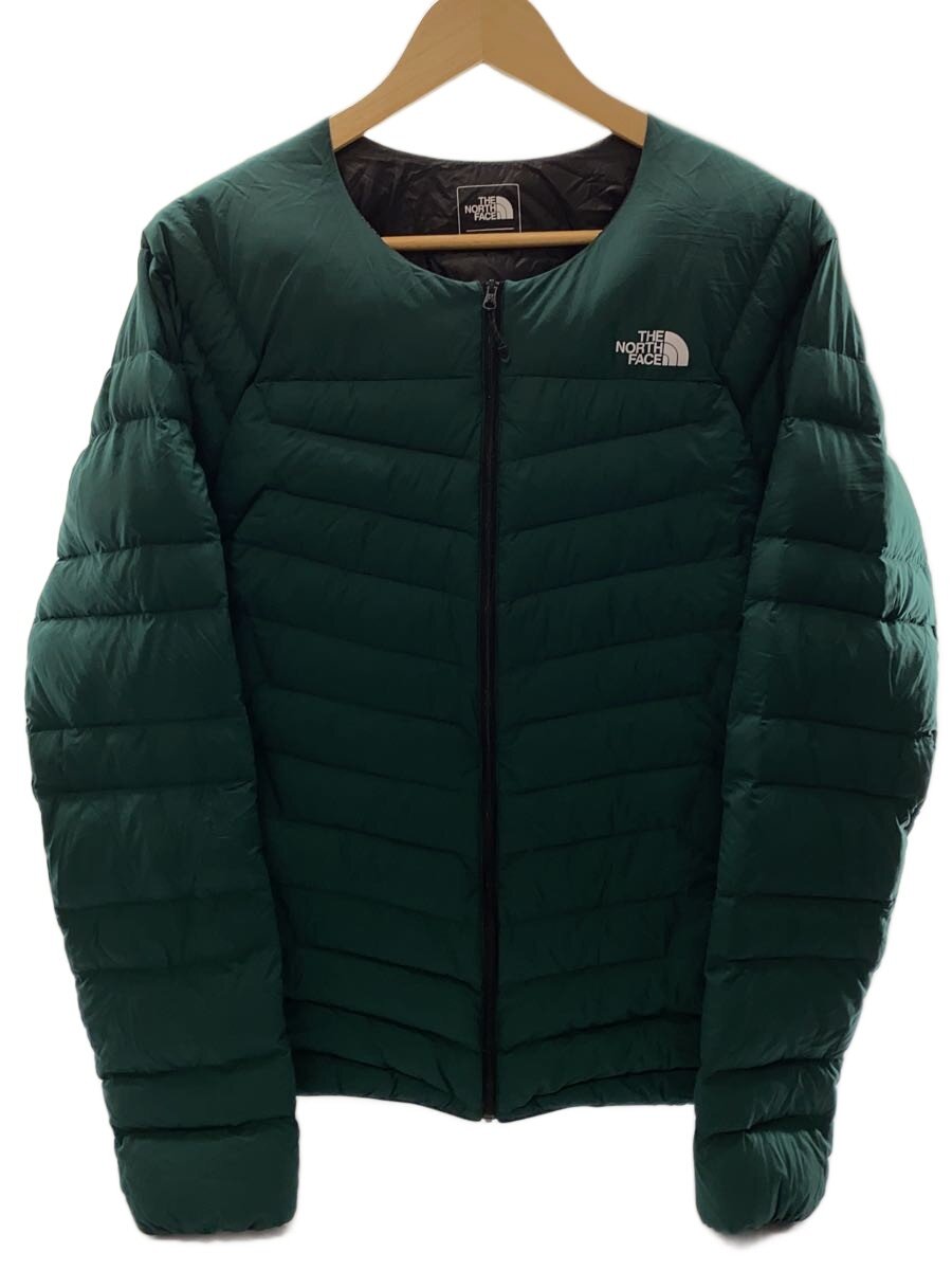 【中古】THE NORTH FACE◆THUNDER ROUNDNECK JACKET_サンダーラウンドネックジャケット/XL/ナイロン/GRN【メンズウェア】