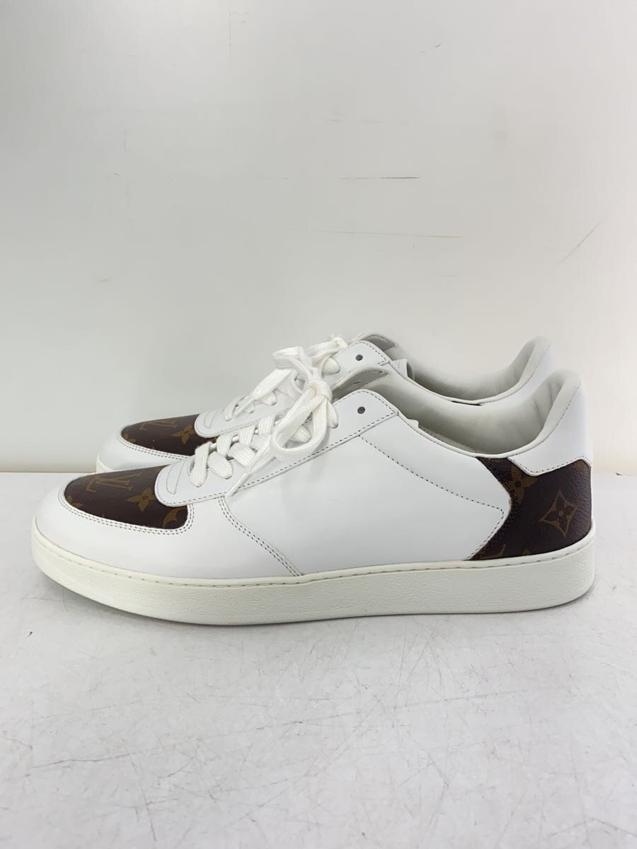 【中古】LOUIS VUITTON◆ローカットスニーカー/UK7/WHT/なめし革【シューズ】