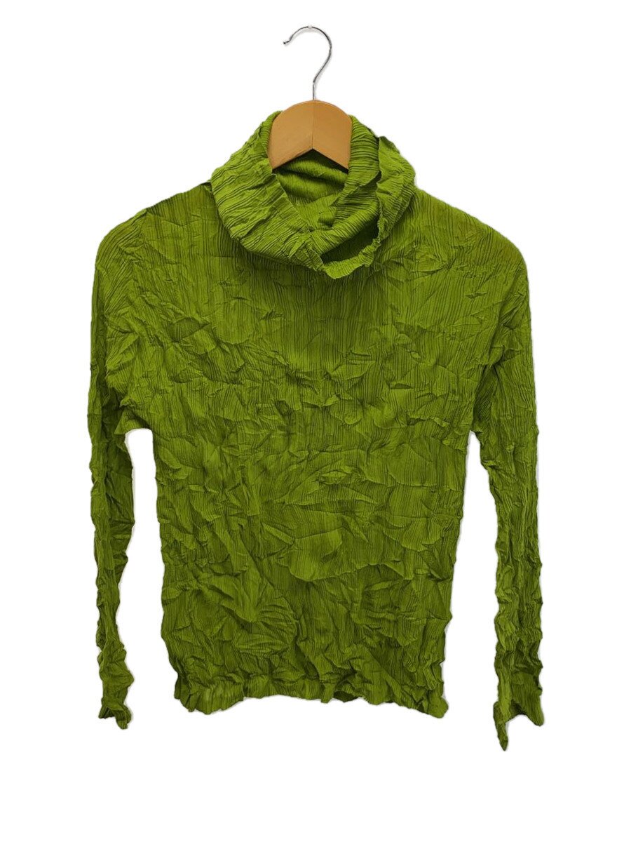 【中古】PLEATS PLEASE ISSEY MIYAKE◆カットソー/3/ポリエステル/GRN/無地/PP43-JK604【レディース御召しもの】