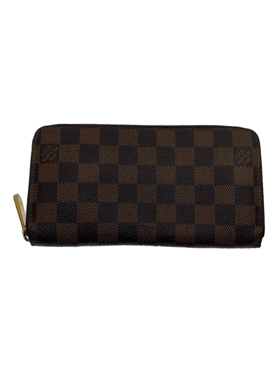 【中古】LOUIS VUITTON◆1)ジッピー・ウォレット_ダミエ・エベヌ_BRW/PVC/BRW/メンズ【服飾雑貨他】