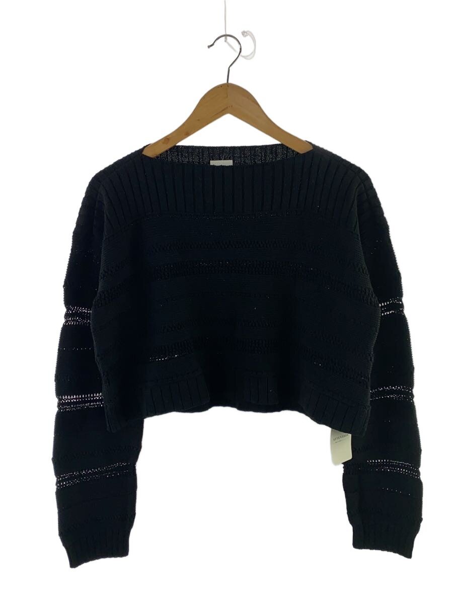 【中古】IENA◆編み物・スウェーター(薄っぺら)/FREE/綿織物/BLK/24-080-900-2260-1-0//【レディースお召しもの】