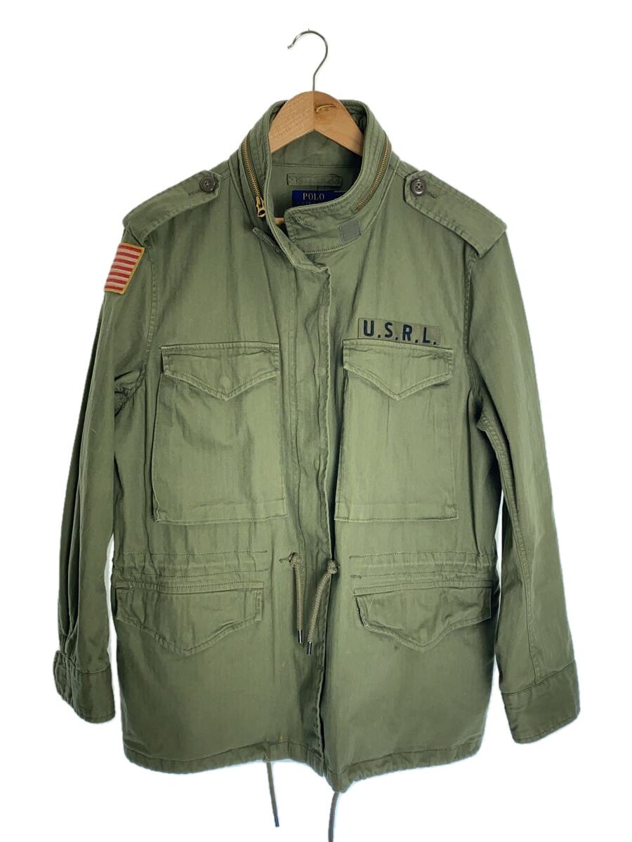 【中古】POLO RALPH LAUREN◆ミリタリージャケット/M/コットン/KHK/TALON【メンズウェア】|2nd STREET 店