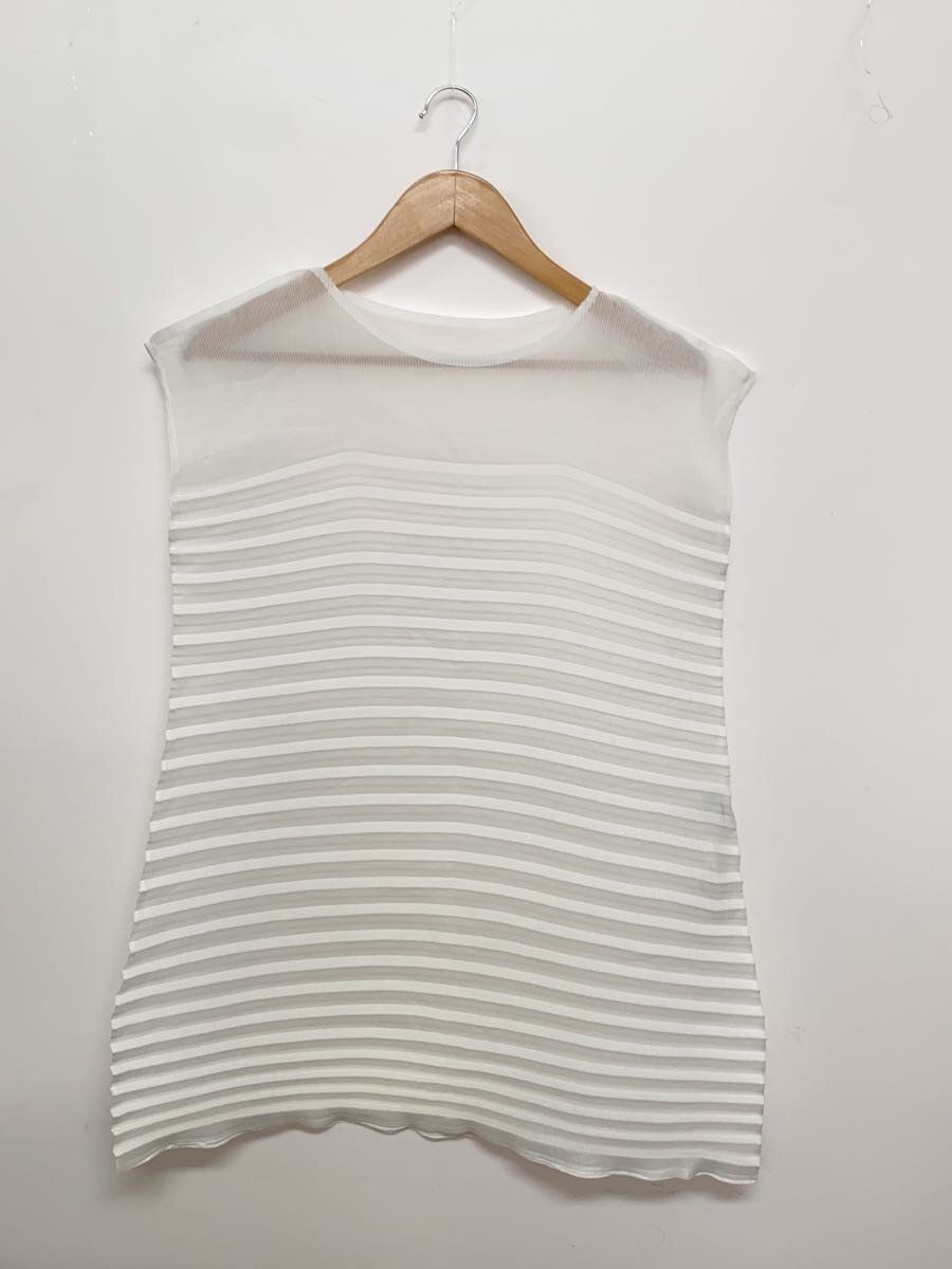 【中古】me ISSEY MIYAKE◆ジャバラノースリーブチュニック/--/ポリエステル/WHT/MI63FH221//【レディースウェア】|2nd STREET 店