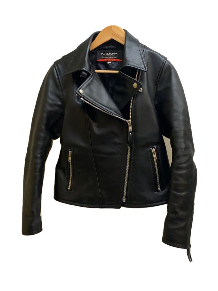【中古】KADOYA◆なめし革上衣・上衣/L/なめし革/BLK//【レディース御召しもの】