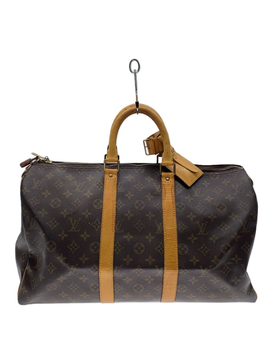 【中古】LOUIS VUITTON◆キーポル45_モノグラム・帆布/PVC/BRW【御徒面子】