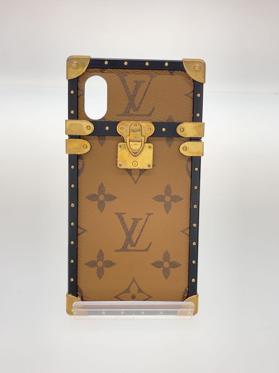 【中古】LOUIS VUITTON◆アイ・トランクiPhoneX_モノグラム_BRW/PVC/BRW/総柄/メンズ【服飾雑貨他】