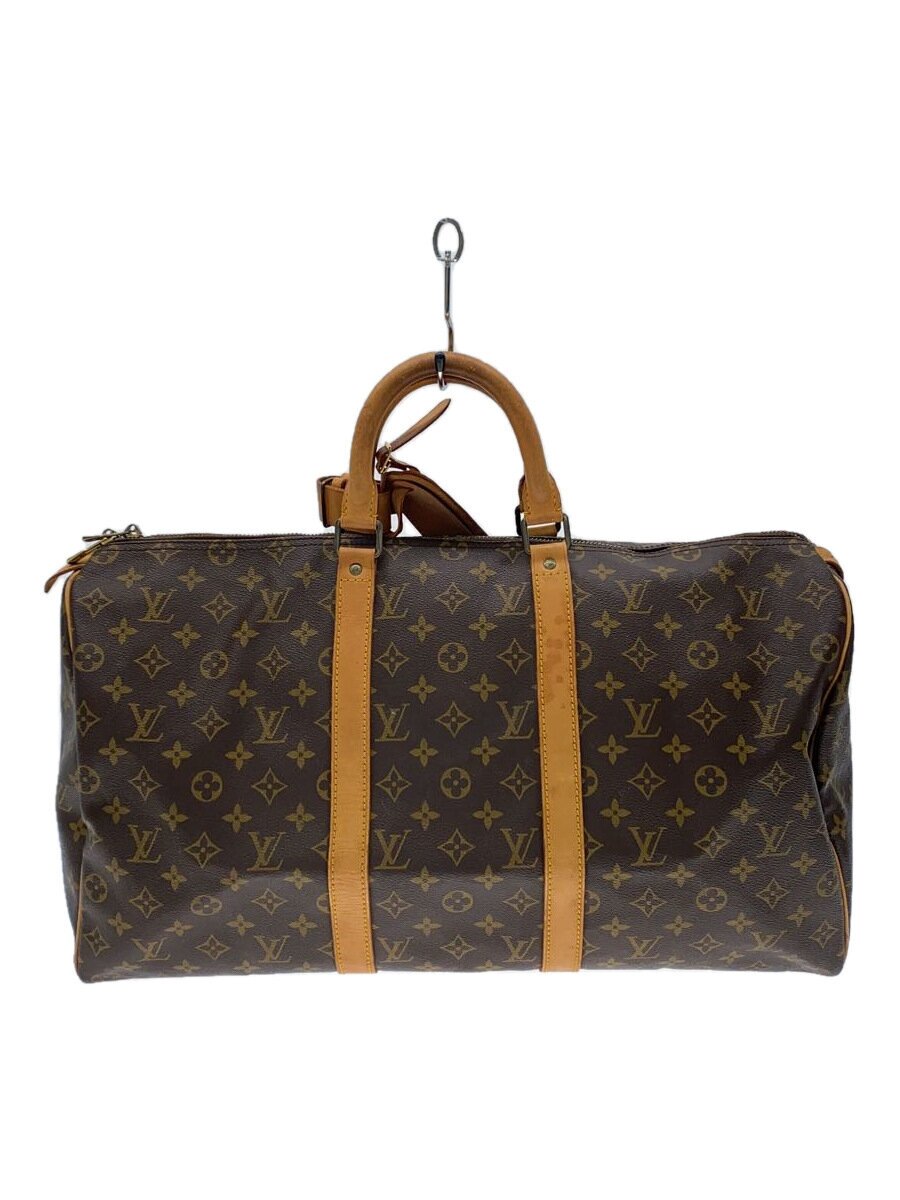 【中古】LOUIS VUITTON◆キーポル50_モノグラム・帆布/PVC/BRW【御徒面子】