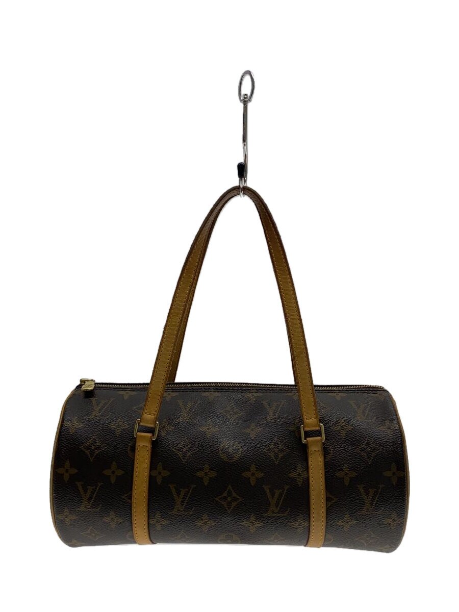 【中古】LOUIS VUITTON◆2)パピヨン30_モノグラム・帆布_BRW/PVC/BRW/ポ-チ欠品【御徒面子】