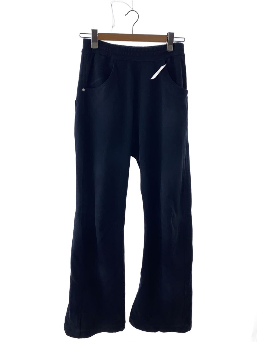 【中古】OMAR AFRIDI◆KNEE DARTED FLARE PANTS/下つ方/46/綿織物/NVY/無地【メンズウェア】
