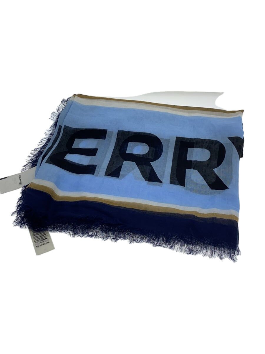 【中古】BURBERRY◆モダールスカーフ/BLU/総柄/レディース//【服飾雑貨他】