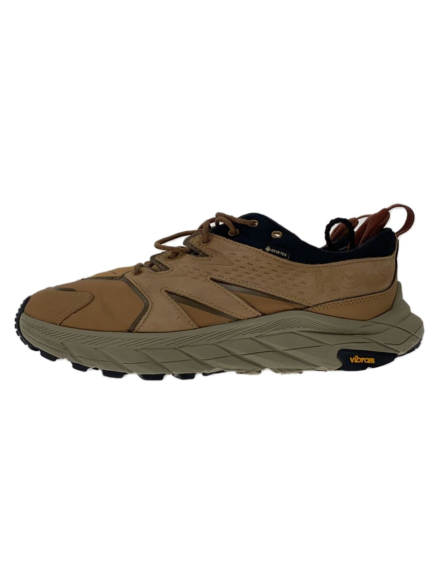【中古】HOKA(HOKA ONE ONE)◆ANACAPA LOW GTX/内引き舟擦れ、汚れた状態有/ローカットスニーカー/--/BEG/1122017【シューズ】