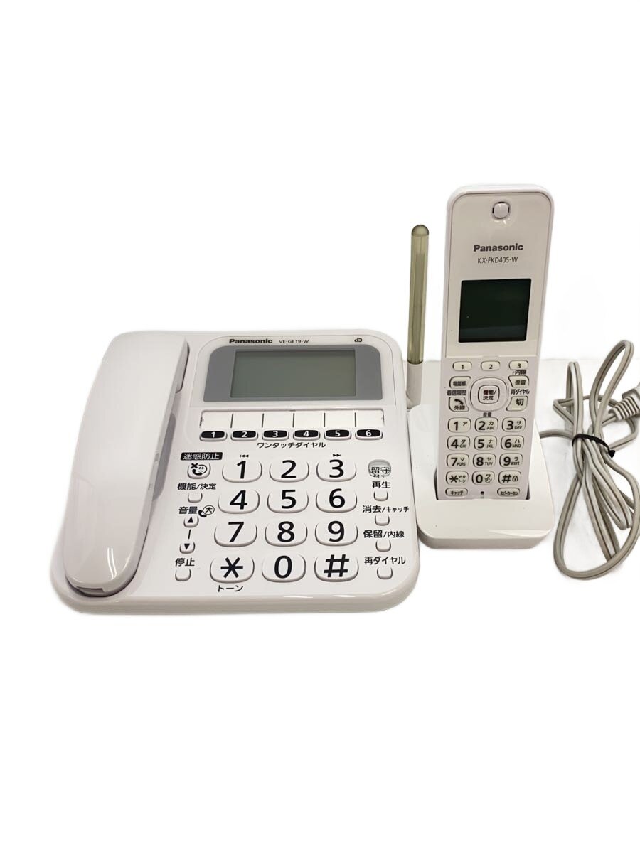 【中古】Panasonic◆電話 VE-GE19DL/デジタルコードレス電話/子機1台付き添い人/白いこと//【家電・視覚的・オーディオ】