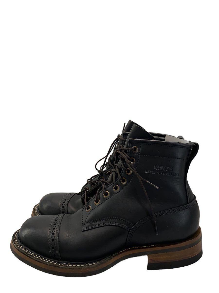【中古】WHITE’S BOOTS◆BOUNTY HUNTER/レースアップブーツ/黒いこと/なめし革【シューズ】