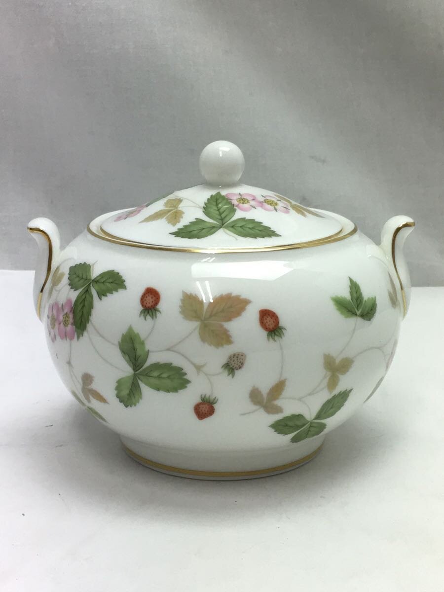 【中古】WEDGWOOD◆洋食器その他/ワイルドストロベリー シュガーポット 黒壺//【キッチン用品】