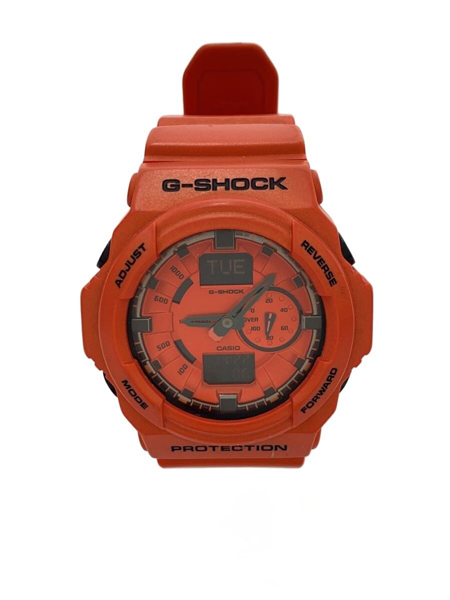 【中古】CASIO◆石英ウオッチ・G-SHOCK/デジアナ/天然ゴム/ORN/ORN//【服飾雑貨他】