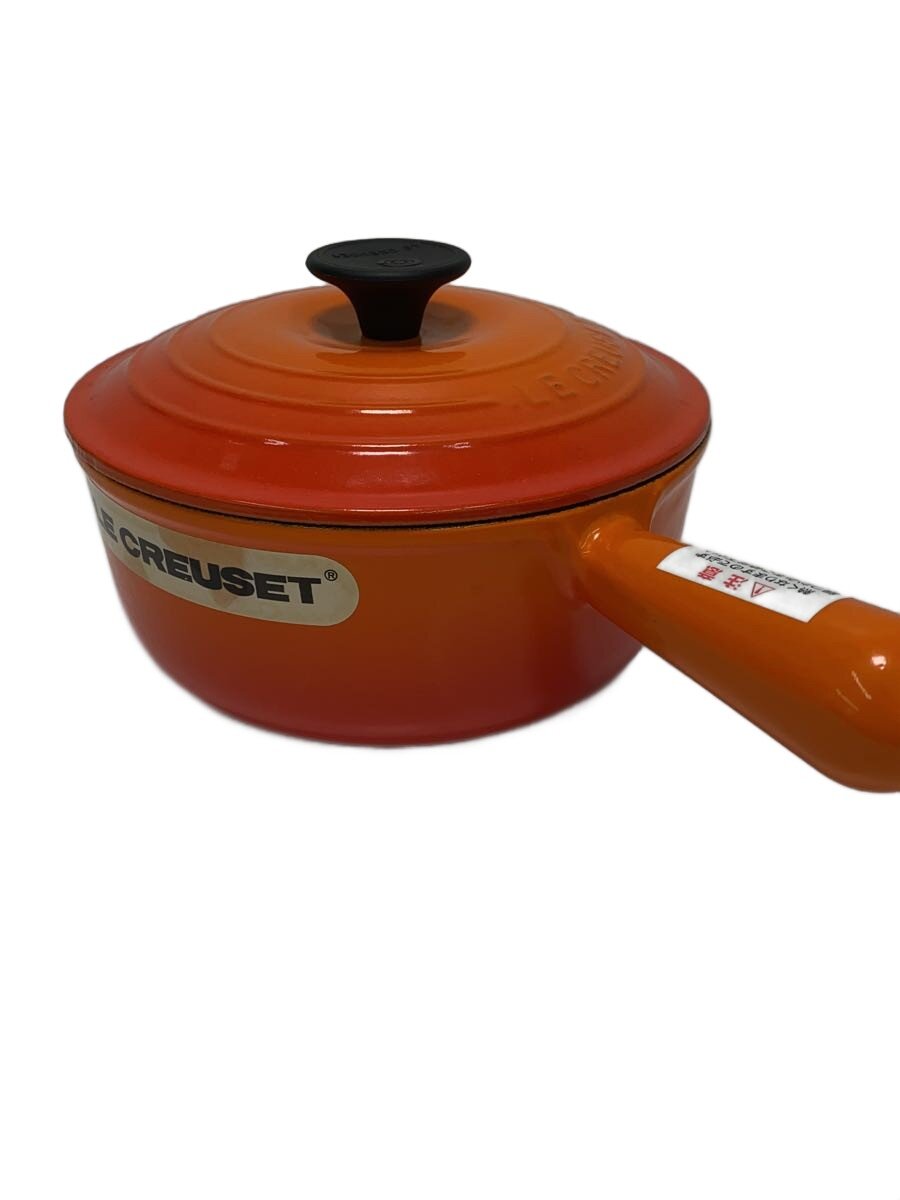 【中古】LE CREUSET◆鍋/サイズ:18cm/ORN【キッチン用品】