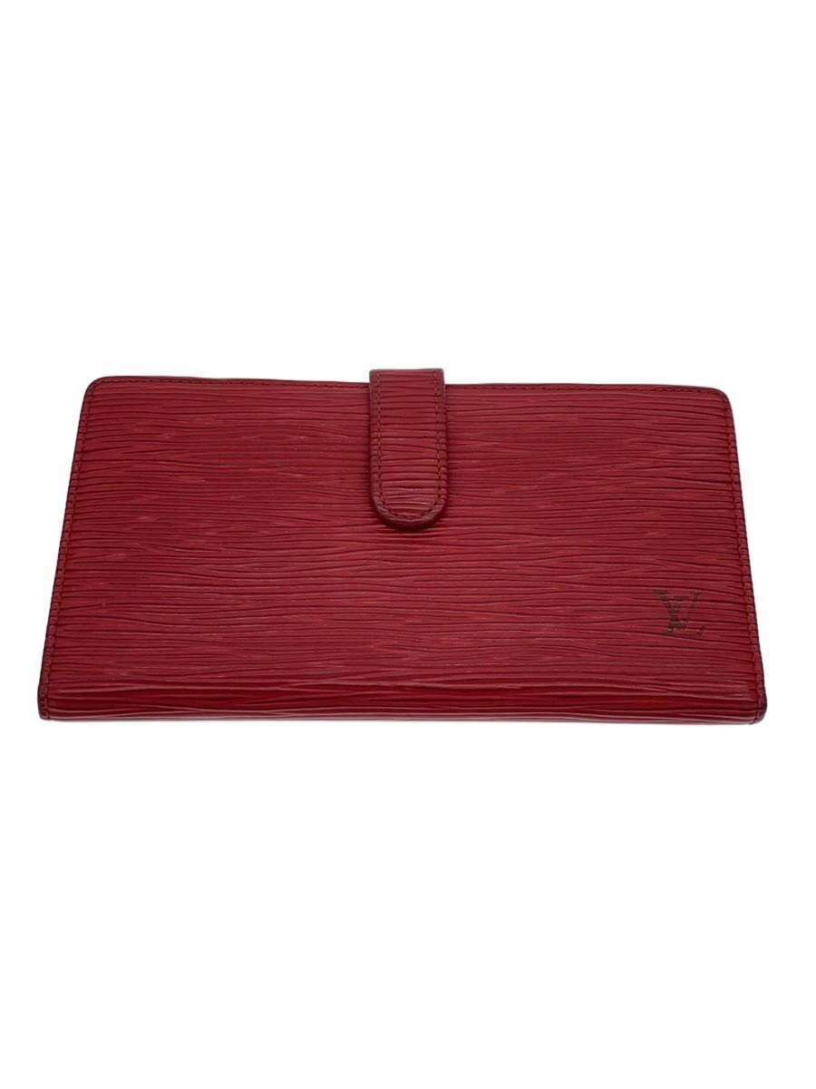 【中古】LOUIS VUITTON◆コンチネンタルヴィエノワ_エピ/なめし革/RED/レディース【服飾雑貨他】