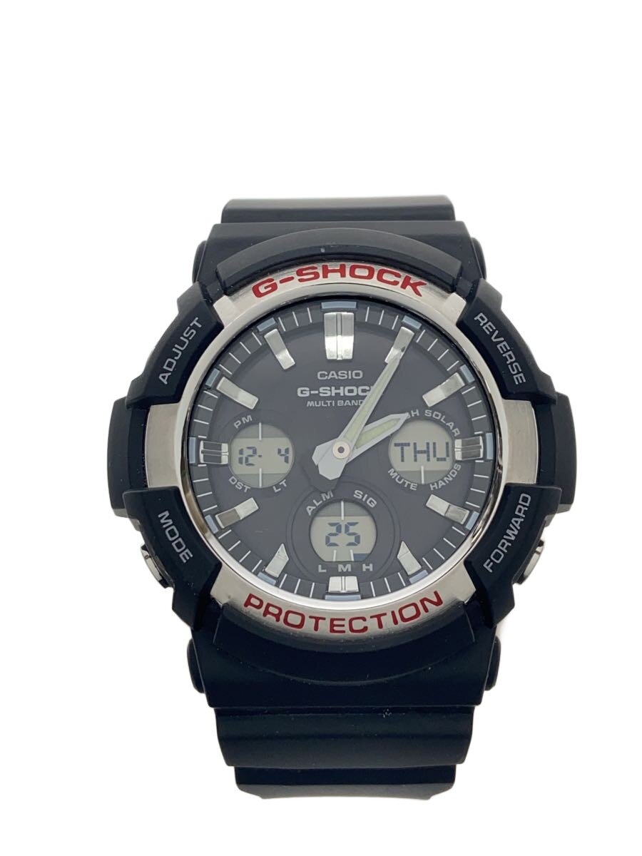【中古】CASIO◆ソーラーウオッチ・G-SHOCK/デジアナ/BLK【服飾雑貨他】