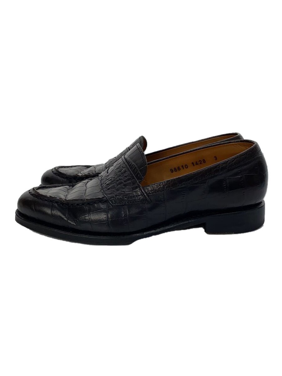 【中古】Jalan Sriwijaya◆置き目毛皮/UK3/BLK/なめし革/クロコ型押し/98610 1428【シューズ】
