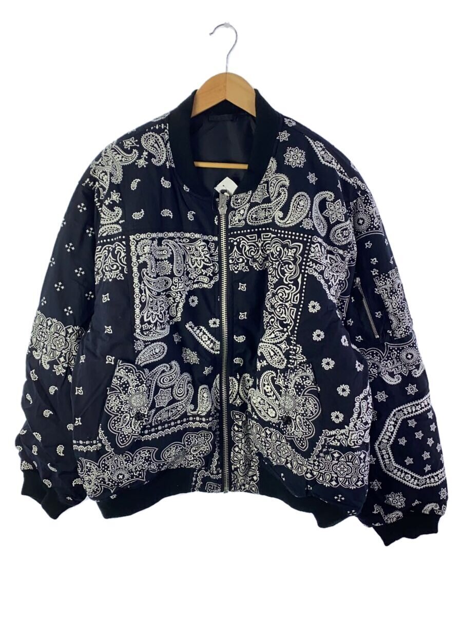 【中古】MIYAGIHIDETAKA◆フライトジャケット/--/ポリエステル/BLK/総柄【メンズウェア】｜2ｎｄ STREET 店