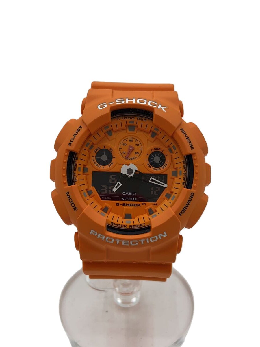 【中古】CASIO◆石英ウオッチ・G-SHOCK/デジアナ/ORN/ORN【服飾雑貨他】