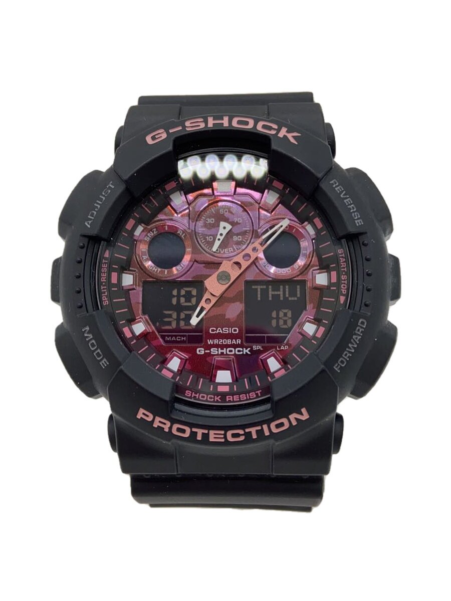 【中古】CASIO◆石英ウオッチ・G-SHOCK/デジアナ/BLK【服飾雑貨他】