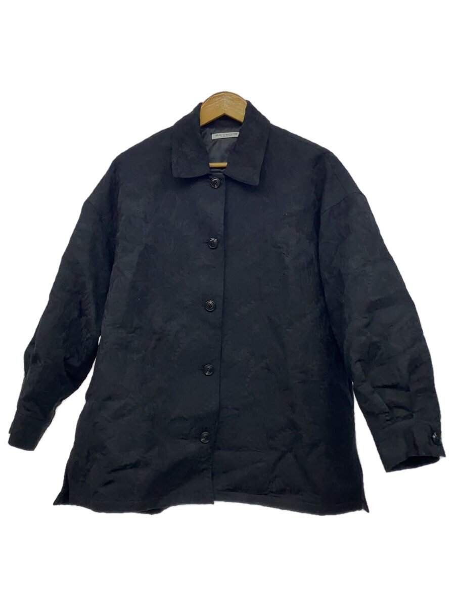 【中古】BEAUTY\u0026YOUTH UNITED ARROWS◆ジャカード CPO 上衣/M/ポリエステル/BLK/1625-199-5148【レディース御召しもの】
