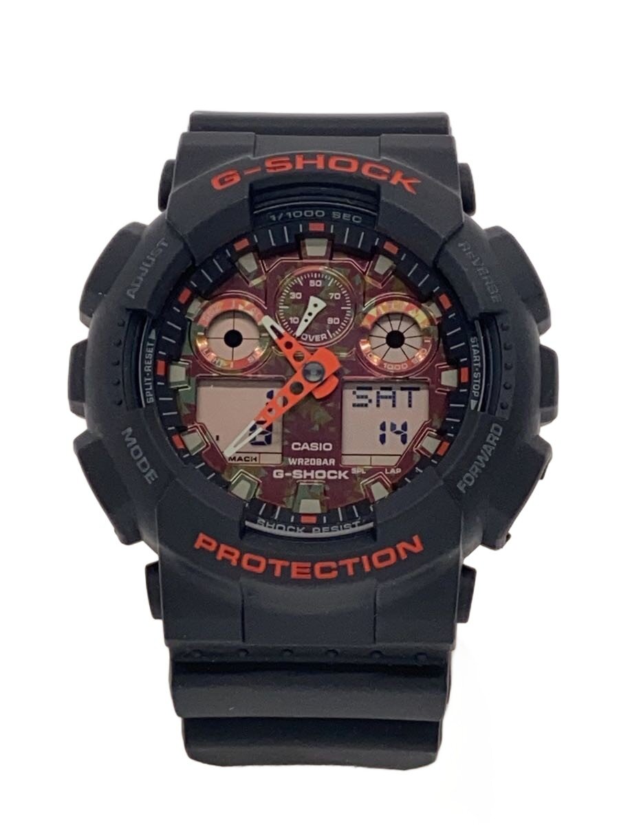 【中古】CASIO◆石英ウオッチ・G-SHOCK/デジアナ/マルチ色つや/BLK【服飾雑貨他】