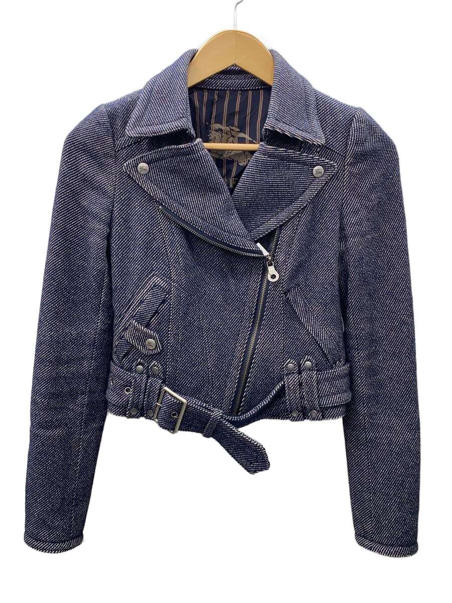【中古】BURBERRY BLUE LABEL◆バーバリーブルーレーベル/ダブルライダースジャケット/38/FCF22-632-29//【レディース御召しもの】