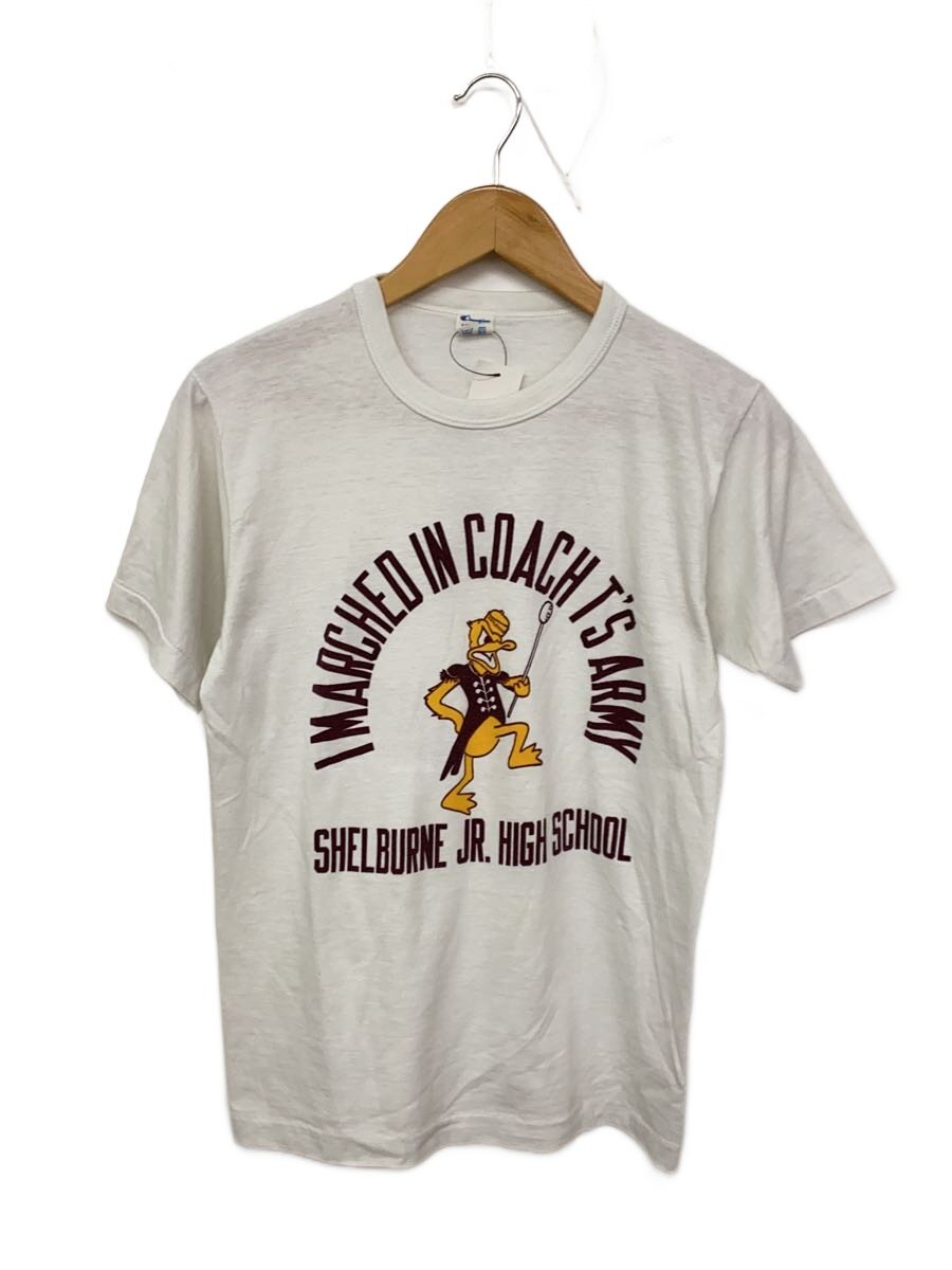 【中古】Champion◆80s/USA製/JR HIGH DUCK/ARMY/ティーシャツ/M/綿織物/WHT【メンズウェア】