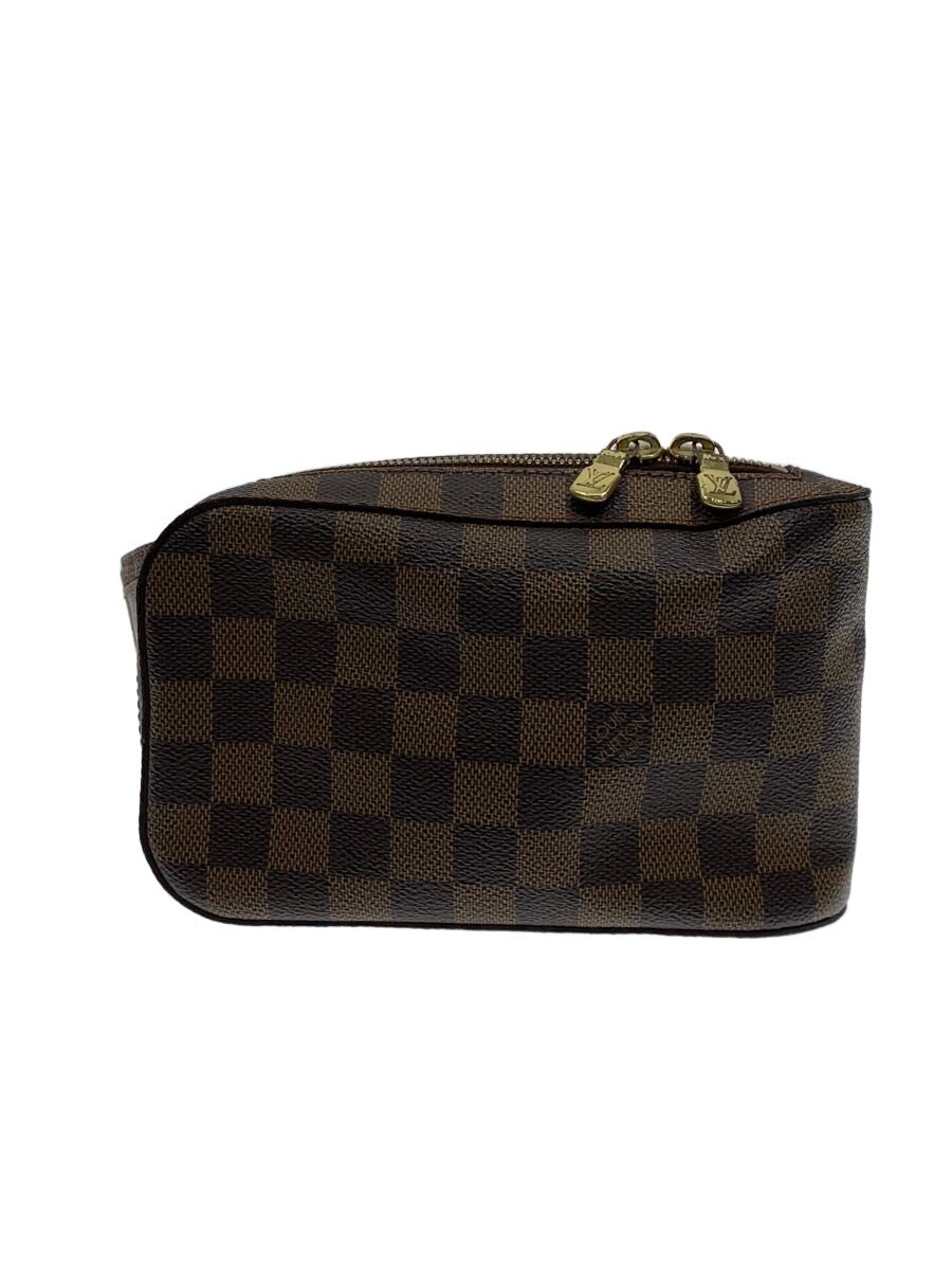 【中古】LOUIS VUITTON◆ジェロニモス_ダミエ・エベヌ/PVC/BRW/読み合わせる【御徒面子】