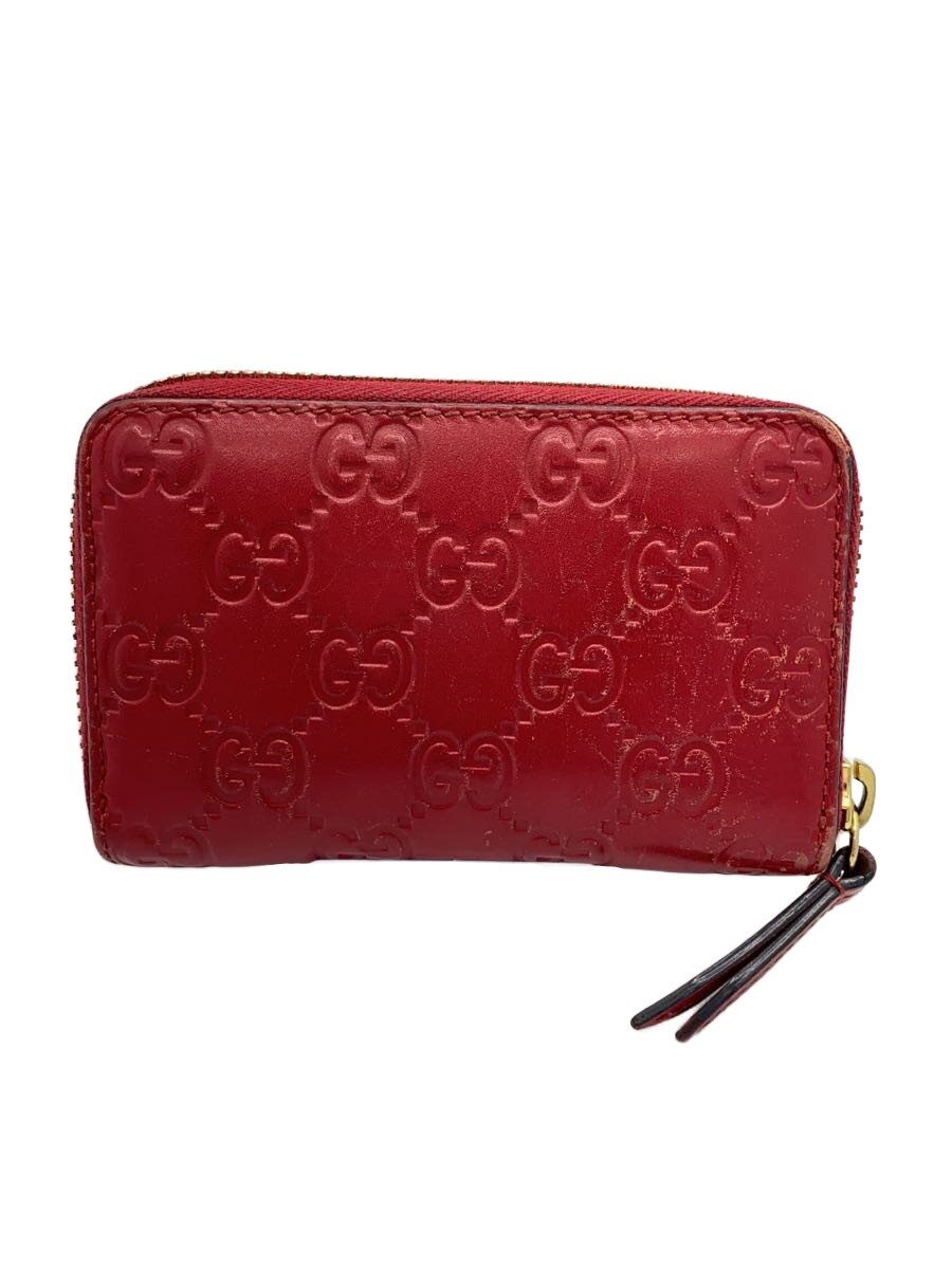 【中古】GUCCI◆コインケース_グッチシマ/--/RED/レディース【服飾雑貨他】