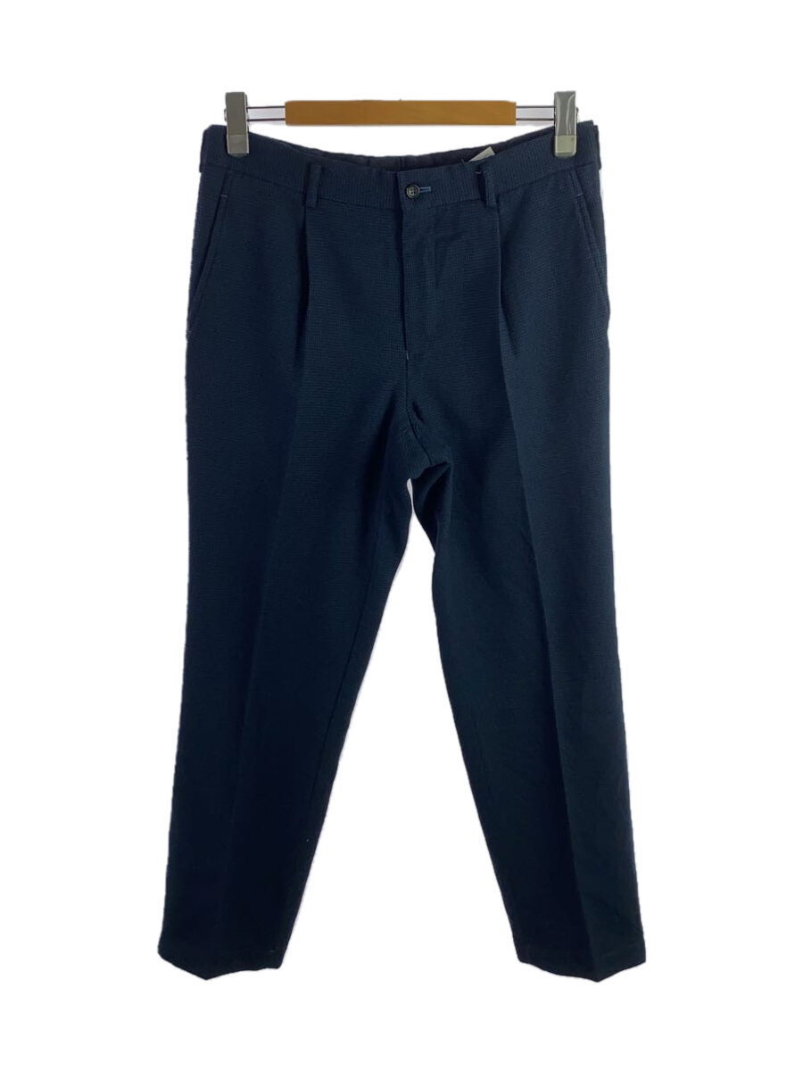【中古】COMME des GARCONS HOMME◆D/ポリ縮絨1タックスラックスパンツ/M/ポリエステル/BLU/チドリ透かし彫り/HP-P016//【メンズウェア】