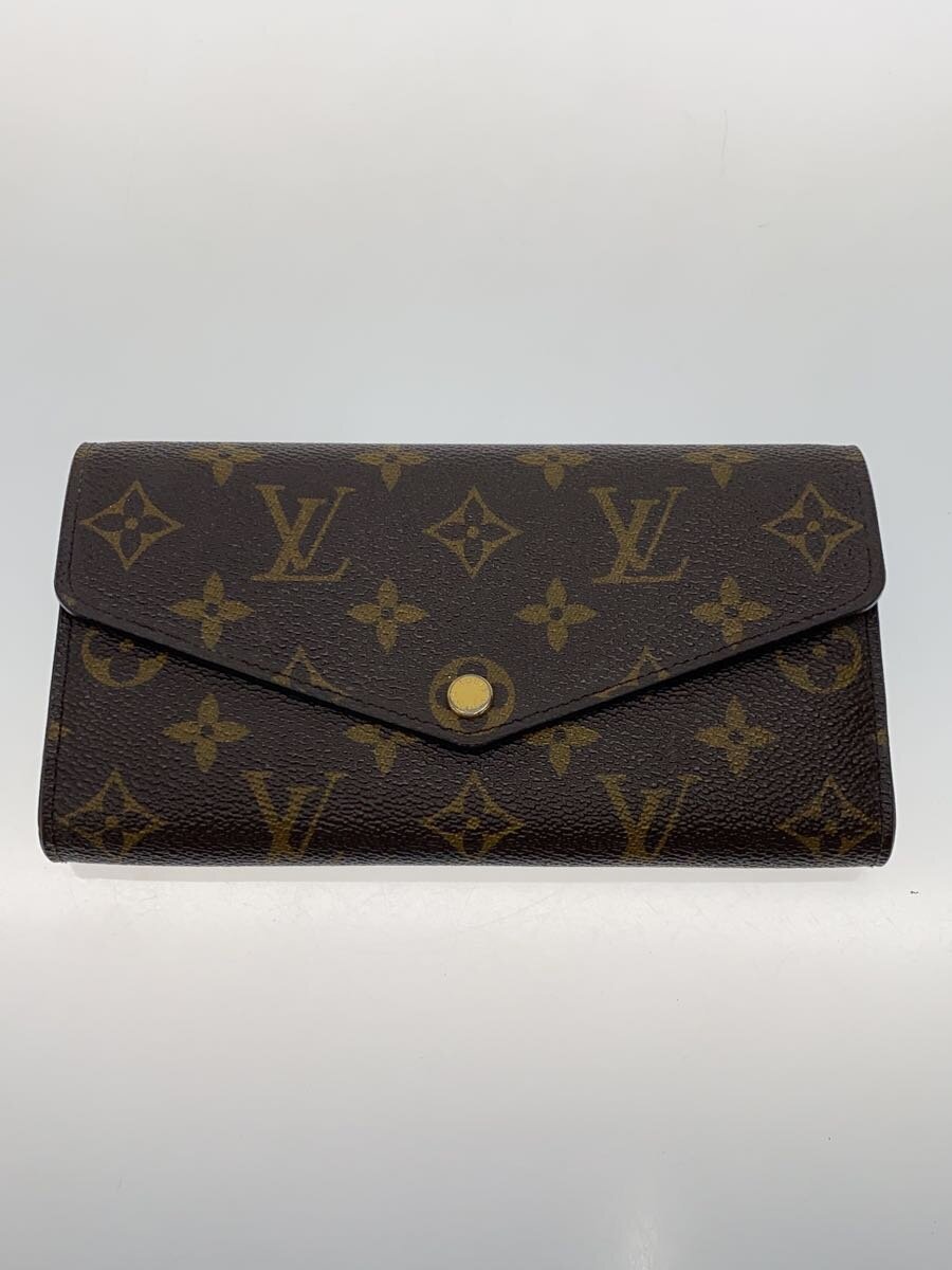 【中古】LOUIS VUITTON◆2)ポルト・フォイユ・サラ_モノグラム・キャンバス_BRW_ブラウン/PVC/BRW/総柄/レディース//【服飾雑貨他】