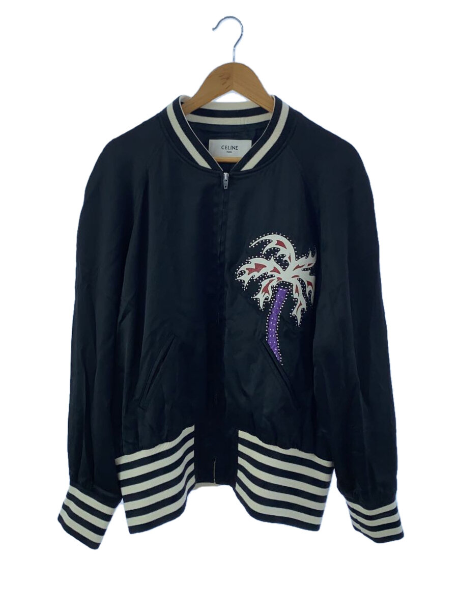 【中古】CELINE◆22SS/パームツリーテディスタッズジャケット/スカジャン/54/レーヨン/BLK/2V57H851C//【メンズウェア】｜2ｎｄ STREET 店