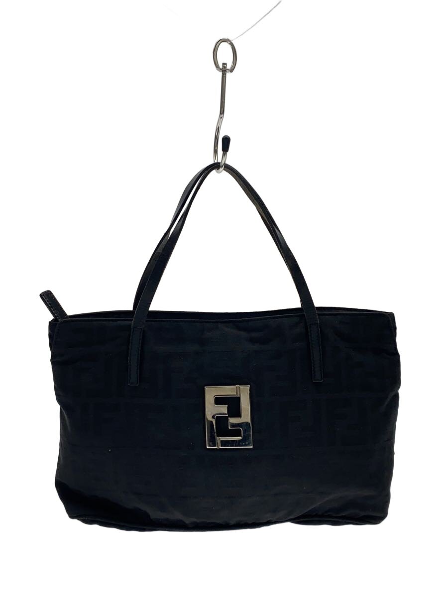 【中古】FENDI◆ハンドバック/--/BLK/ズッカ柄/06-10 15786 00 2/耐久性手スレ有【御徒面子】