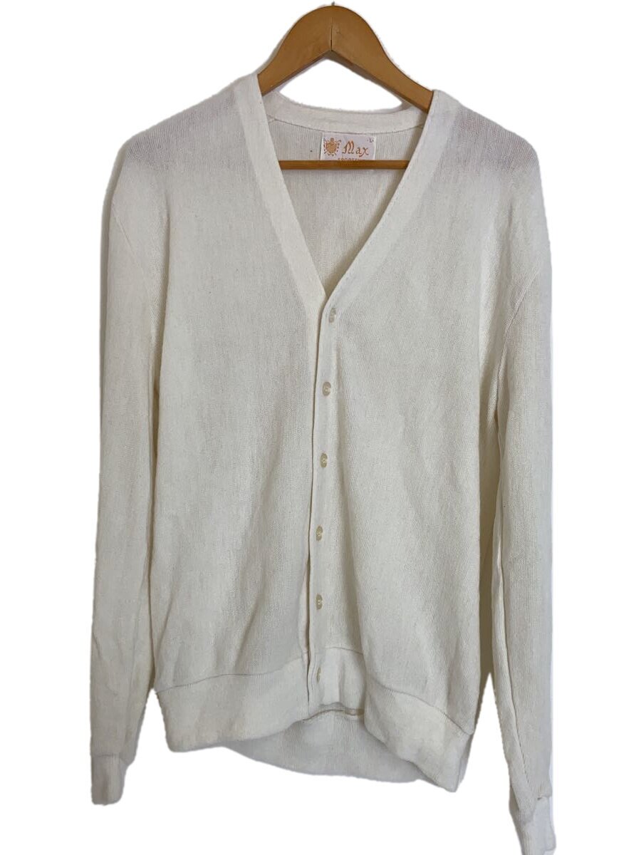 【中古】60s/MAX SPORTSWEAR/ジレー(薄っぺら)/L/アクリル繊維/WHT【メンズウェア】