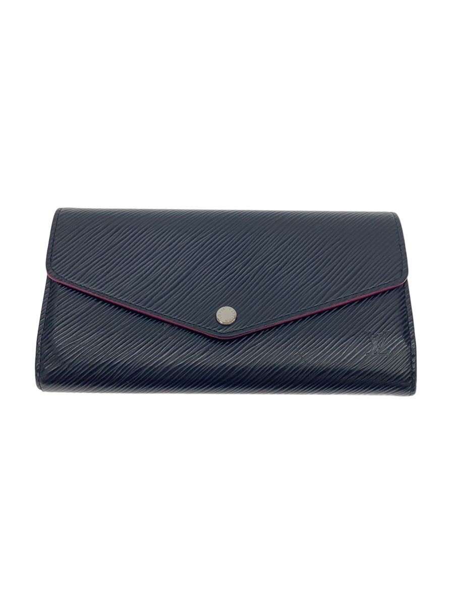 【中古】LOUIS VUITTON◆ポルト・フォイユ・サラ_エピ/牛革/BLK/無地/レディース/M64322【服飾雑貨他】