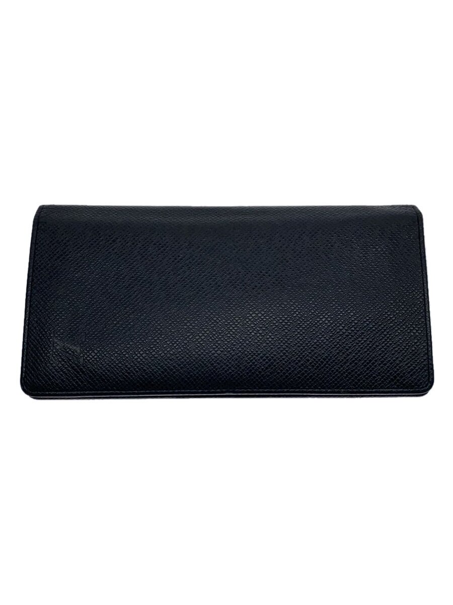 【中古】LOUIS VUITTON◆ルイヴィトン/ポルト・フォイユ・ロン/タイガ/ブラック/牛革/ブラック/メンズ//【服飾雑貨他】