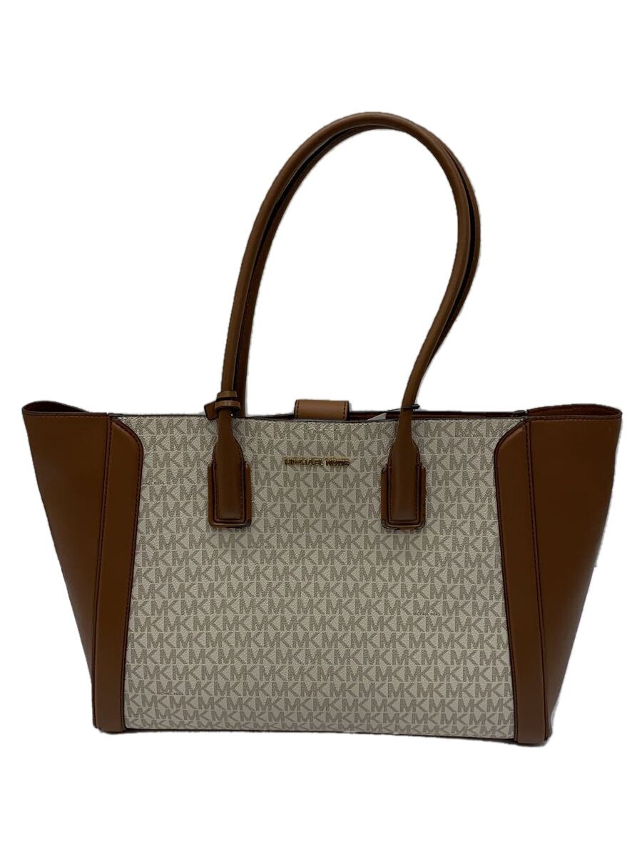 【中古】MICHAEL KORS◆トートバッグ/なめし革/BRW/AC-2206【御徒面子】