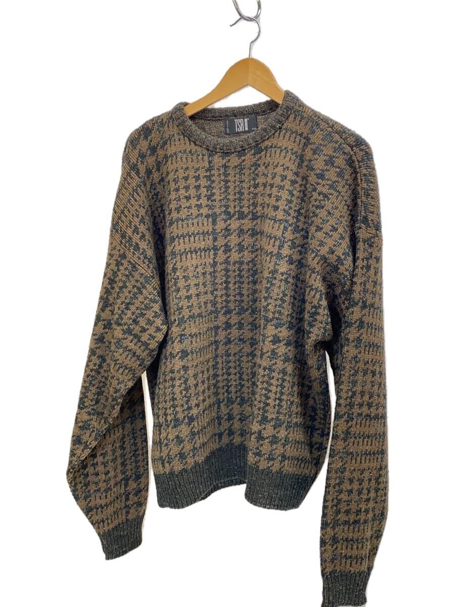 【中古】tsr/編み物・ティーシャツ(朦朦たる)/XXL/--/BRW/総柄【メンズウェア】